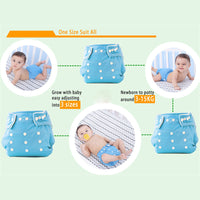 Adjustable Reusable Cloth Nappies with Inserts Washable Cloth Diaper Training Pants