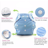 Adjustable Reusable Cloth Nappies with Inserts Washable Cloth Diaper Training Pants