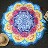 FancyGrab Bohemian Lotus Flower Beach Towel Blanket