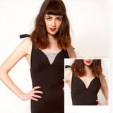 6 Pcs Lace Trim Clip on Cleavage Cover for Women Bra