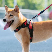 Adjustable Extra Large Dog Harness Reflective Breathable Pet Vest-Red