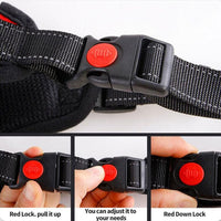 Adjustable Extra Large Dog Harness Reflective Breathable Pet Vest-Red
