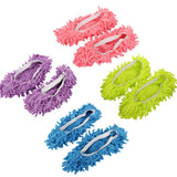 4 Pairs of Chenille Fibre Washable Dust Mop Slipper Covers