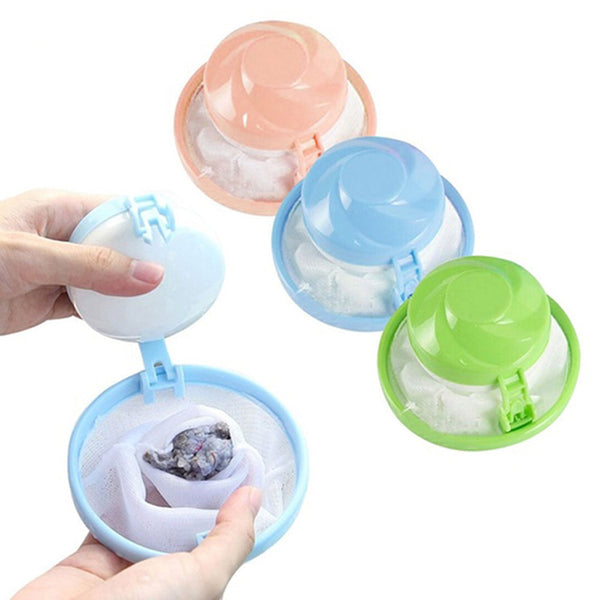 3x Floating Lint Hair Catcher Mesh Pouch Washing Machine Laundry Filter Bag