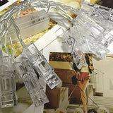 1 or 2-Pack LED Hanging Picture Photo Peg Clip Fairy String Lights Party Decoration