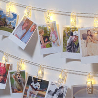 1 or 2-Pack LED Hanging Picture Photo Peg Clip Fairy String Lights Party Decoration