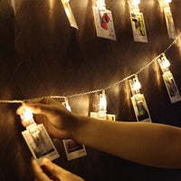 1 or 2-Pack LED Hanging Picture Photo Peg Clip Fairy String Lights Party Decoration