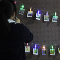 1 or 2-Pack LED Hanging Picture Photo Peg Clip Fairy String Lights Party Decoration