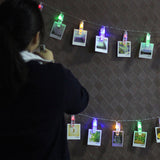 1 or 2-Pack LED Hanging Picture Photo Peg Clip Fairy String Lights Party Decoration