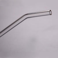 10Pcs Glass Reusable Drinking Straight or Bent Straws Set with Cleanging 2Pcs Brushes