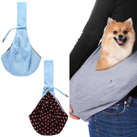 2X Blue and Grey Reversible Pet Sling Carrier Pet Dog Cat Carrier Bag Crossbody