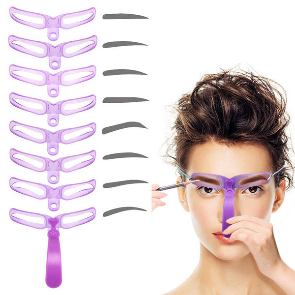 8 in 1 Eyebrow Templates Eyebrow Stencils DIY Grooming Stencils Eyebrow Shaping Templates Eye Makeup Tools