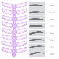 8 in 1 Eyebrow Templates Eyebrow Stencils DIY Grooming Stencils Eyebrow Shaping Templates Eye Makeup Tools
