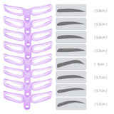 8 in 1 Eyebrow Templates Eyebrow Stencils DIY Grooming Stencils Eyebrow Shaping Templates Eye Makeup Tools