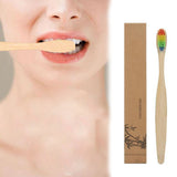 Environmental Toothbrushes Bamboo Oral Care Eco Dental Toothbrush with Rainbow Bristles with Paper Boxes
