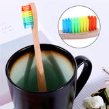 Environmental Toothbrushes Bamboo Oral Care Eco Dental Toothbrush with Rainbow Bristles with Paper Boxes