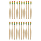 Environmental Toothbrushes Bamboo Oral Care Eco Dental Toothbrush with Rainbow Bristles with Paper Boxes