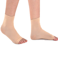 4 Pairs of Unisex Plantar Fasciitis Socks-Black + Nude