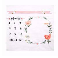 Baby Photography Blanket Baby Monthly Milestone Blanket Soft Newborn Baby Blanket Swaddle Wrap