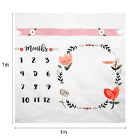 Baby Photography Blanket Baby Monthly Milestone Blanket Soft Newborn Baby Blanket Swaddle Wrap