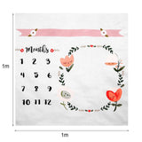 Baby Photography Blanket Baby Monthly Milestone Blanket Soft Newborn Baby Blanket Swaddle Wrap