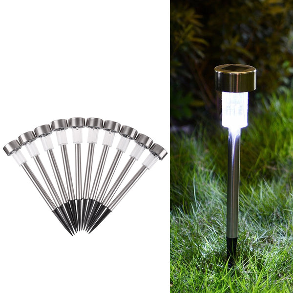 10pcs/Set Solar-Powered Garden Lights Waterproof Outdoor Lights LED Lawn Lights Garden Decoration Landscape Lights