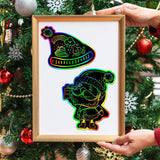 Rainbow Scratch Art Kit Christmas Scratch Off Cards Paper Set