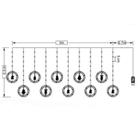 3 Meters USB Powered LED Christmas Decor Round Light Hanging Ornament Light