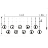 3 Meters USB Powered LED Christmas Decor Round Light Hanging Ornament Light