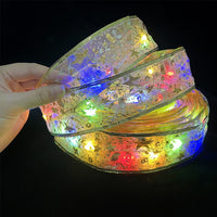 5 Meters Gold LED Ribbon Hanging Light Strip Christmas Decor-Multicolor Light