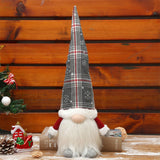 Christmas Gnome Santa with Light Ornament Xmas Decor Grey
