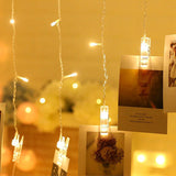 LED Hanging Picture Photo Peg Clip Fairy String Lights Wedding Home Decor