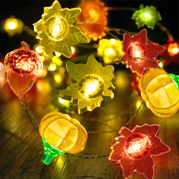 3M 40LED Pumpkin Maple Acorn Light for Halloween Christmas Decor