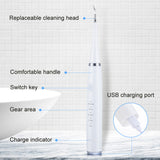 Sonic Electric Oral Scaler Tartar Plaque Stain Remover Teeth Whitening Cleaner Green