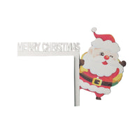 Christmas Door Corner Decoration Wooden Door Frame Santa Elk Decoration Style 1