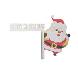 Christmas Door Corner Decoration Wooden Door Frame Santa Elk Decoration Style 1
