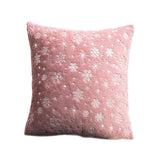 2-Piece Set Snowflakes Printed Pillow Case Throw Pillow Covers Pink