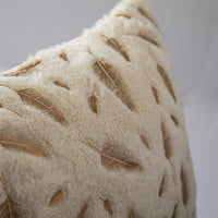2-Piece Set Soft Gold Leaves Printed Cushion Covers Throw Pillow Cases Beige