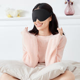 Travel Sleep Eye Mask Soft 3D Deep Contoured Eye Covers Sleeping Blindfold Black