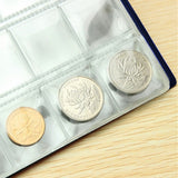240 Coin Storage Holders Collection Storage Collecting Money Penny Pockets Album Book Blue