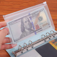 12pcs A6 Size Binder Pockets Clear Zipper Folders