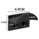 Set of 12Pcs Adhesive Hat Rack Display Hooks for Wall and Door-Black