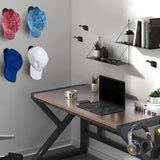 Set of 12Pcs Adhesive Hat Rack Display Hooks for Wall and Door-Black