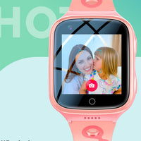 4G Kids Smart Watch SOS Video Phone Call Compatible with Android iOS-Pink