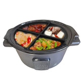Slow Cooker Divider Liner Reusable Cooking Liner Leakproof Silicone Slow Cooker Divider for 6 Quart Pot Black