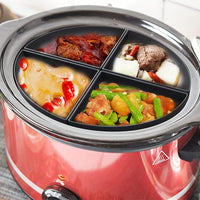 Slow Cooker Divider Liner Reusable Cooking Liner Leakproof Silicone Slow Cooker Divider for 6 Quart Pot Black