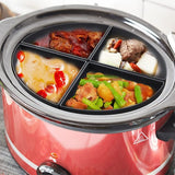 Slow Cooker Divider Liner Reusable Cooking Liner Leakproof Silicone Slow Cooker Divider for 6 Quart Pot Black