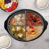 Slow Cooker Divider Liner Reusable Cooking Liner Leakproof Silicone Slow CookerDivider for 6 Quart Pot Grey