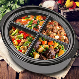 Slow Cooker Divider Liner Reusable Cooking Liner Leakproof Silicone Slow CookerDivider for 6 Quart Pot Grey