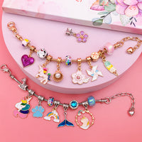 24pcs DIY Christmas Bracelet Advent Calendar Unicorn Christmas Charm Bracelet Set